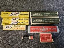 Vintage Mechanical Pencil Lead Refills Scripto/Eagle/Eversharp/Mikado Lot Of 9