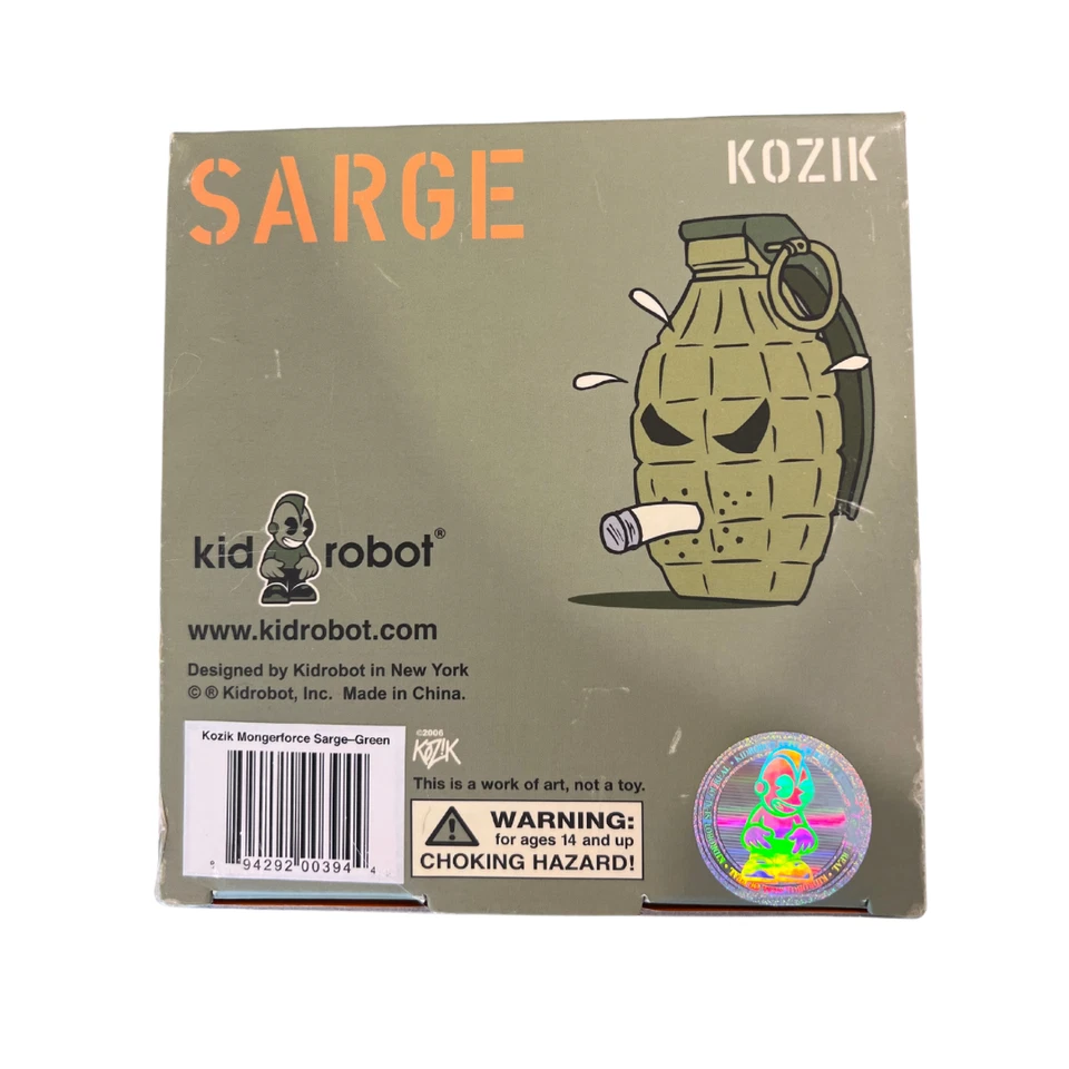Kid Robot FRANK KOZIK MONGERFORCE SARGE Army Green Grenade Figure 2007 - Image 4 of 4