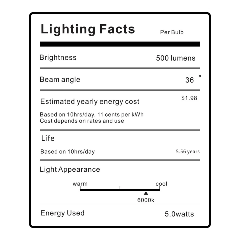 10 Pack LED Light Bulb JDR E11 Base AC/DC110V-130 Volts Dimmable COB 5Watts Mr16 - Image 3 of 4