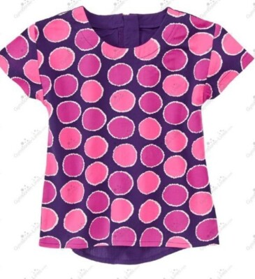 Gymboree Girls sz 12 '' Fairy Tale Forest'' Purple Neon Dot Top NWT