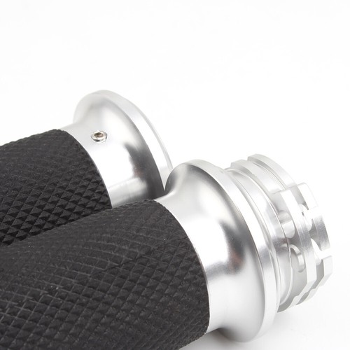 For VRSC XL XR Dyna Softail 96+ 1" Rubber Hand Grip Handle Bar Throttle Grip - Picture 3 of 11