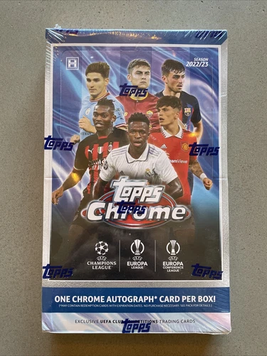 2022-23 TOPPS CHROME UEFA CLUB COMPETITIONS SOCCER HOBBY 1 CHROME AUTO SEALED