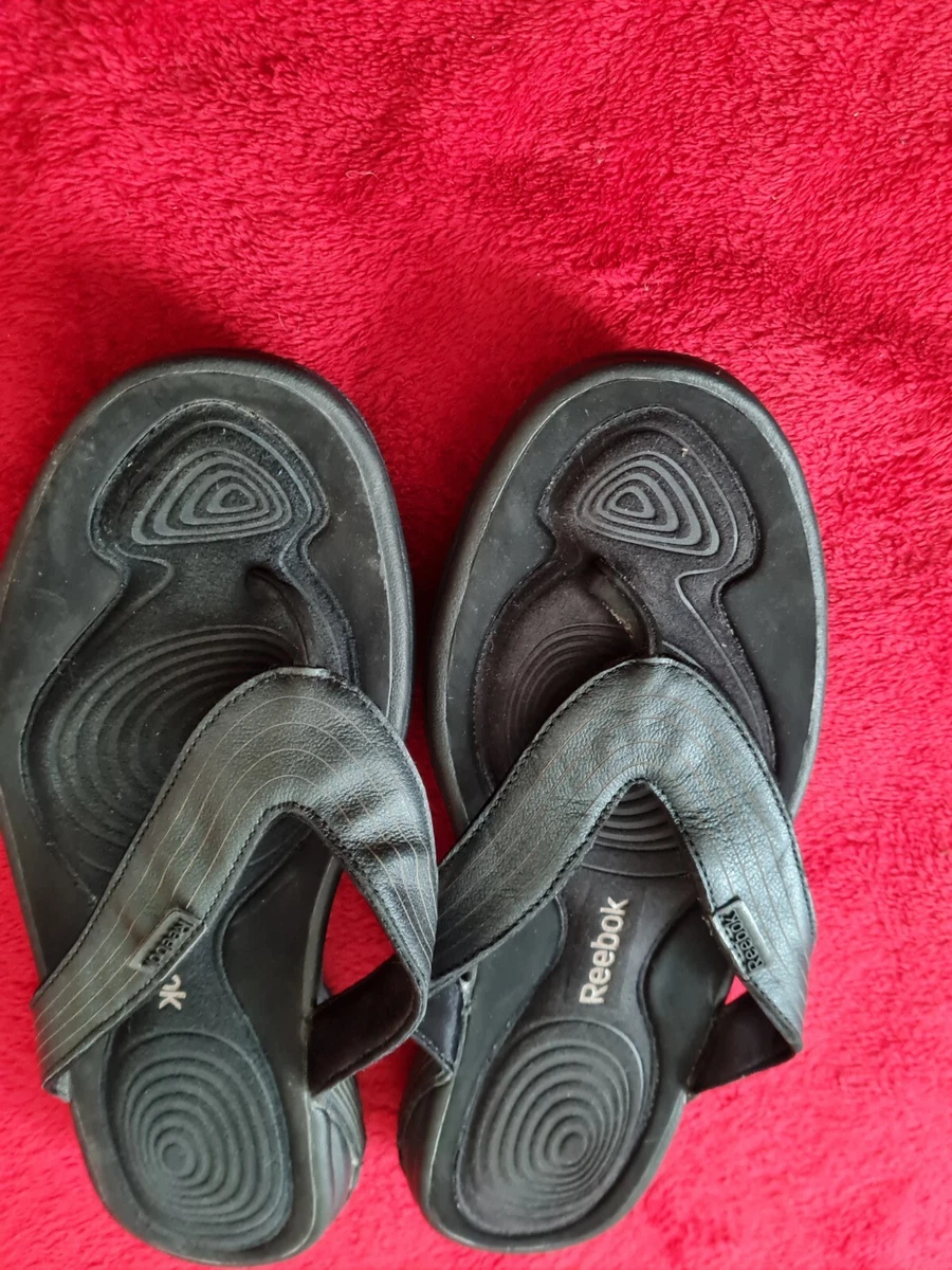 Reebok Black Slip On Sports Slippers for women Size 6.5 uk A eBay