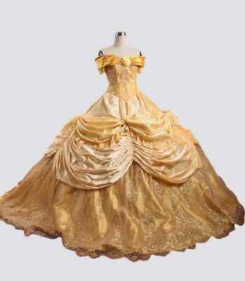 Sparkly Belle Princess Quinceanera Dresses Beauty and the Beast Inspired  Cosplay | eBay