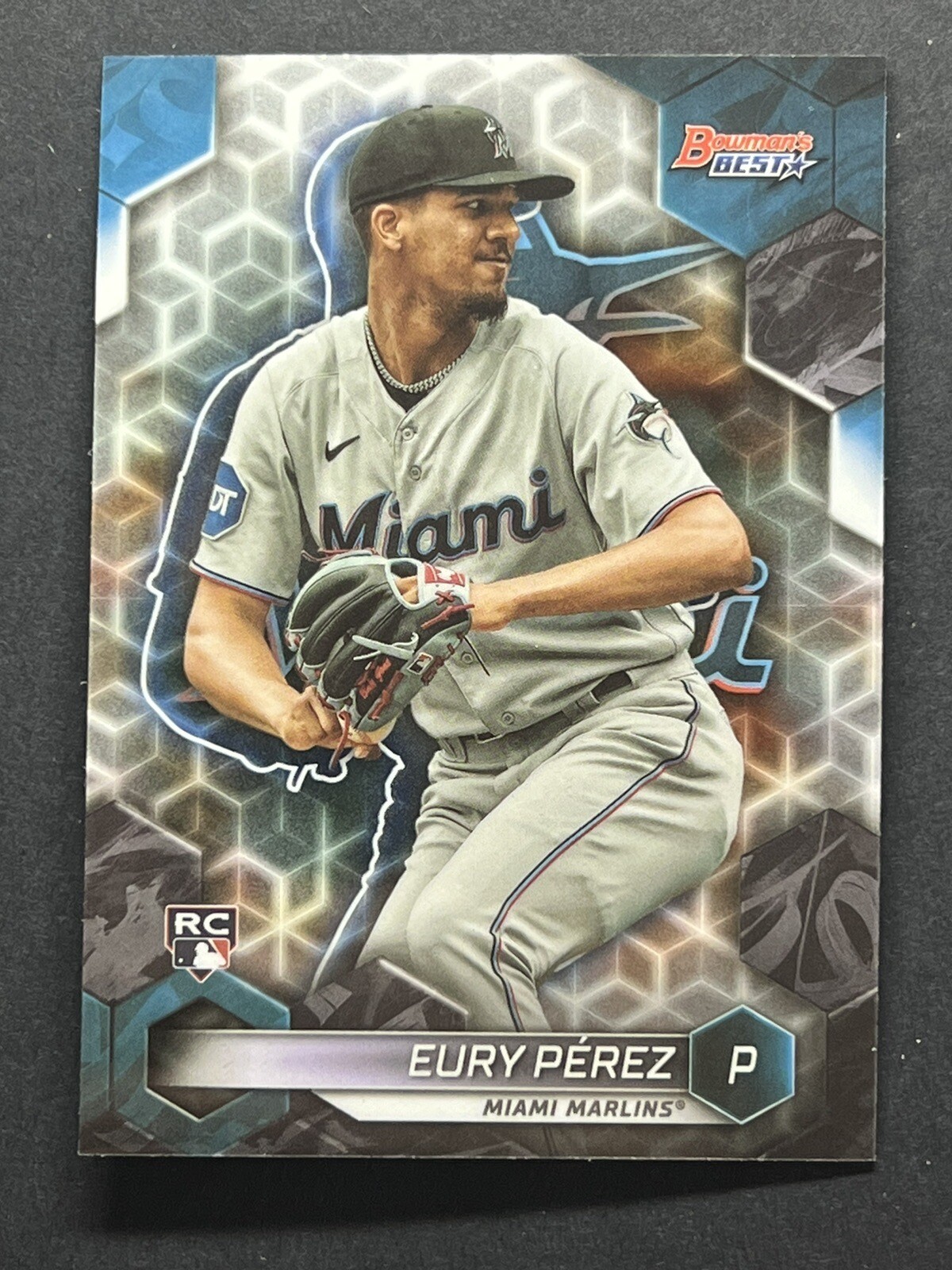 2023 Bowman's Best Eury Perez RC #34 Miami Marlins