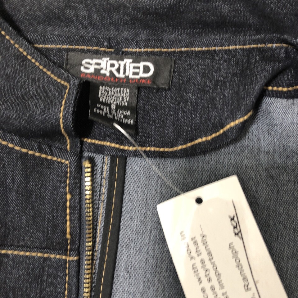 Randolph Duke Spiced Dark Denim Jacket Gold Trim Small Outfit Jeans