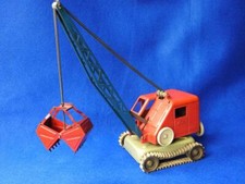 Gama Spielzeug U.S.Zone Deutschland 1950 Weißblech Kriecher Eimer Kran Working