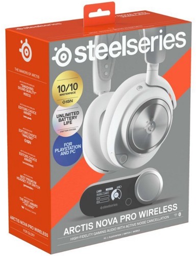 New| Free 🚚 SteelSeries Arctis Nova Pro Wireless Multi Gaming Headset White