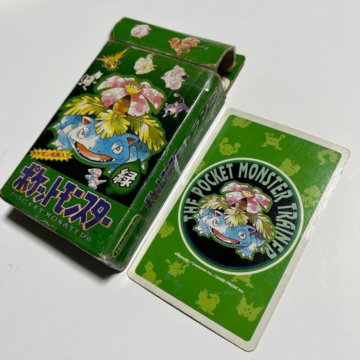 Pokemon playing cards green Pokemon playing cards red green first