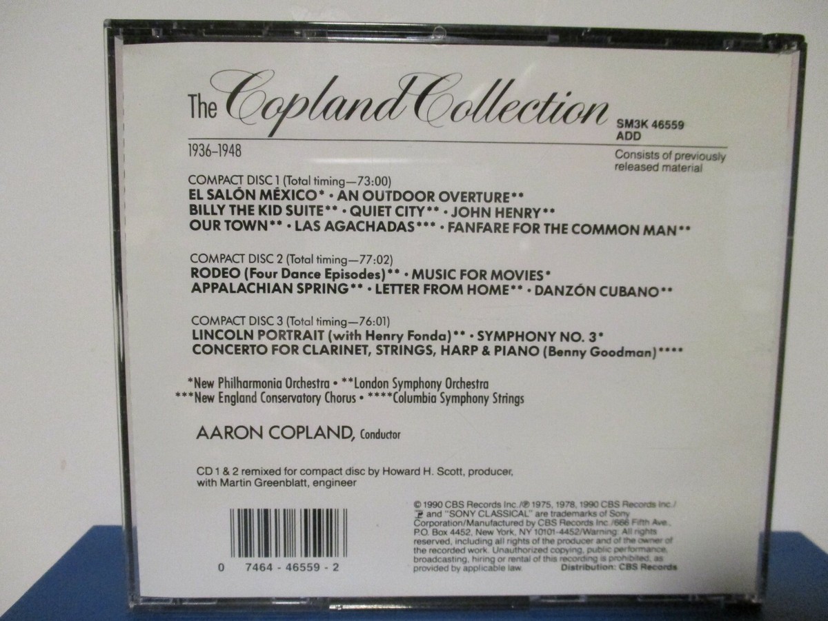 Copland Collection: Orchestral & Ballet Works 1936-1948. MINT 3 CD