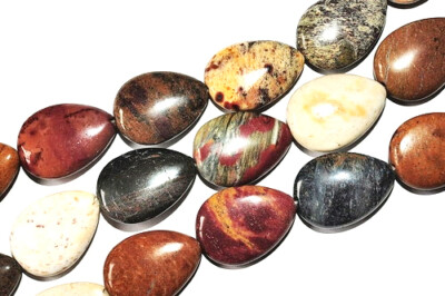 X6-13 - 18x12 MM IMPERIAL JASPIS TROPFEN STRANG
