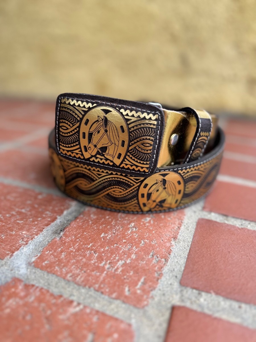 Cavalli Class Tan Leather Belt with Gold Logo Buckle Cavalli Class Bahrain Store | 30 - 80% OFF | Manama, Riffa  main image 4