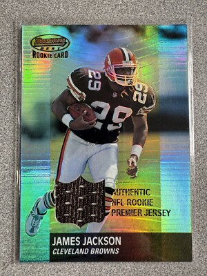 Jim Jackson Rookie Card 2001 Bowman's Best James Jackson Rookie Premier Jersey Card /999 #119 ...