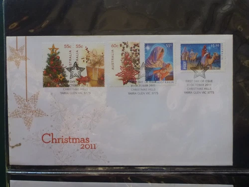 AUSTRALIA 2011 Christmas Set 5 Stamps First Day Cover