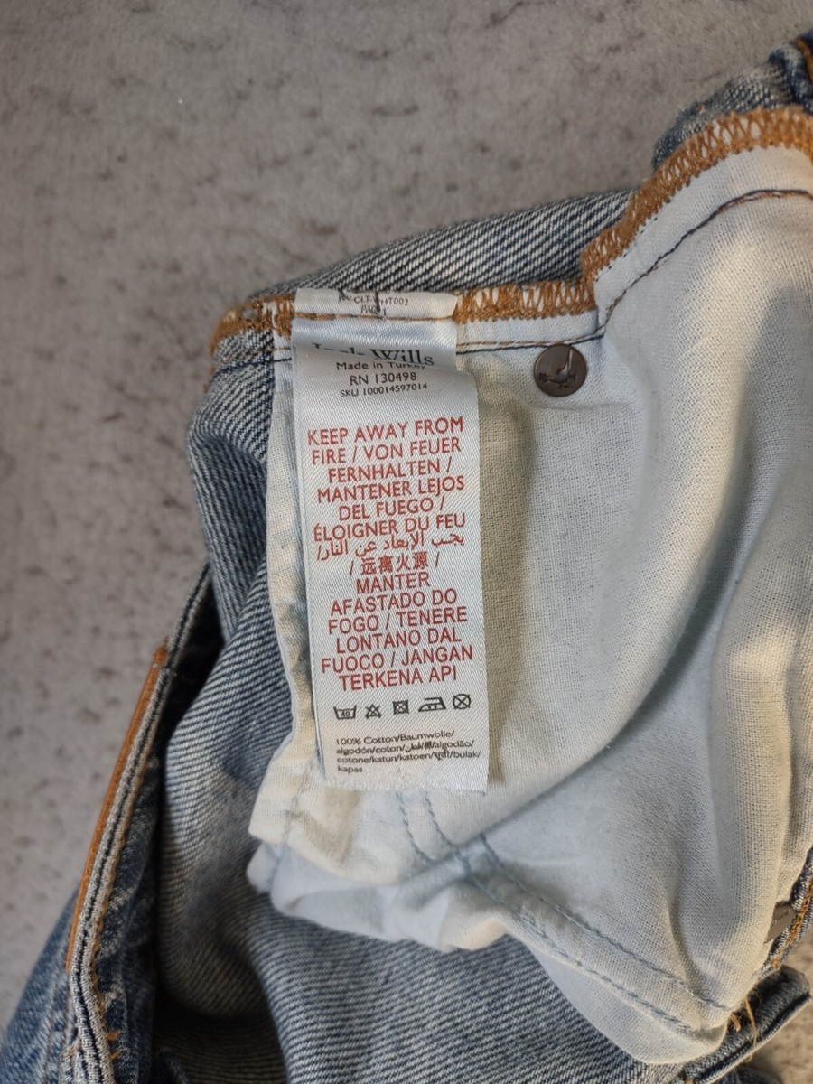 Jack Wills Womens Jeans 28R Blue Mom Distressed High Rise Medium