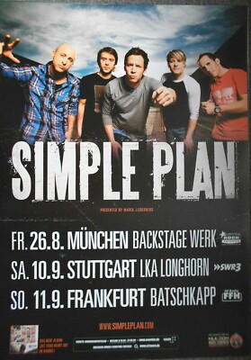 SIMPLE PLAN 2012 TOUR - orig. Concert Poster - Konzert Plakat - DIN A1