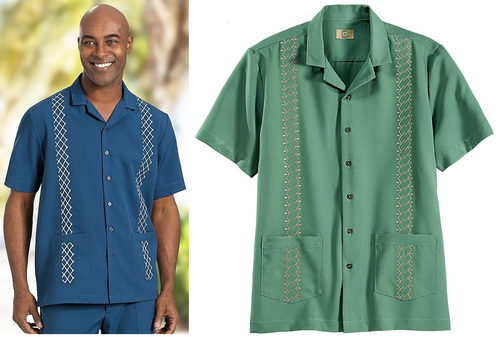 Short Sleeve Ethnic Tribal Cross Stitch 