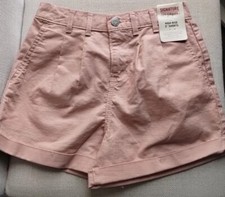 Signature by Levi Strauss  Co. Girls' High-Rise Front Pleat Shorts Size 8 peach