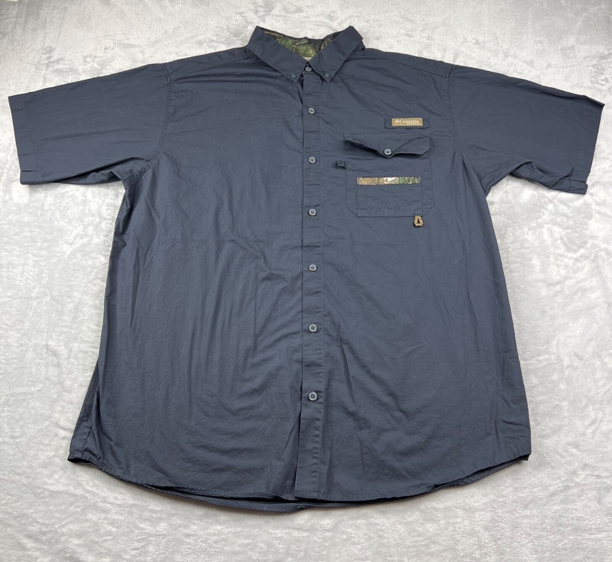 Columbia Shirt Mens Extra Large Black Realtree Hunting