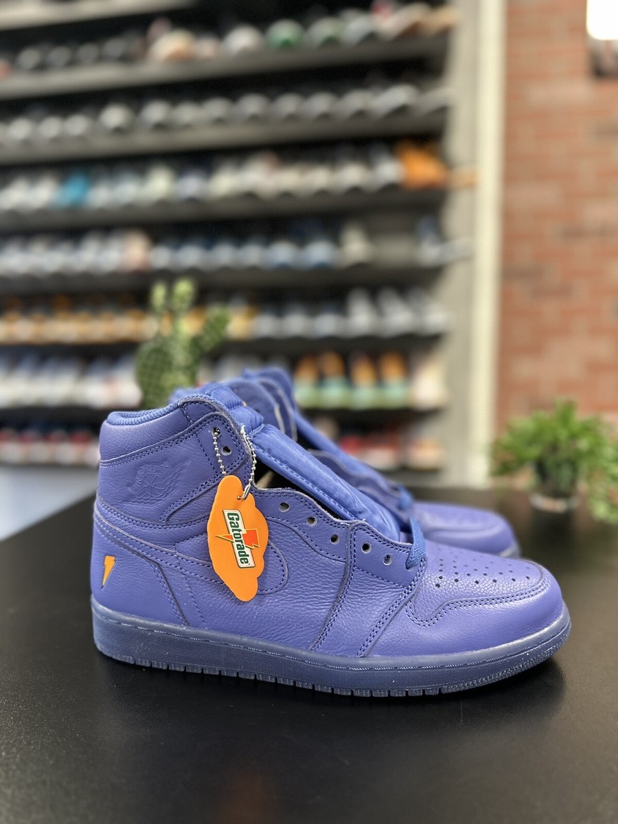 Size 9.5 - Jordan 1 Retro High OG G8RD Gatorade Pack, Grape 2017