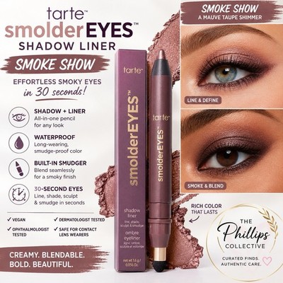 Tarte SmolderEYES Shadow Liner Smoke Show Waterproof Eye Shadow Pencil NIB
