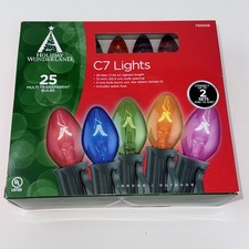 Holiday Wonderland 25 ct Transparent MULTI C7 Christmas Light Set