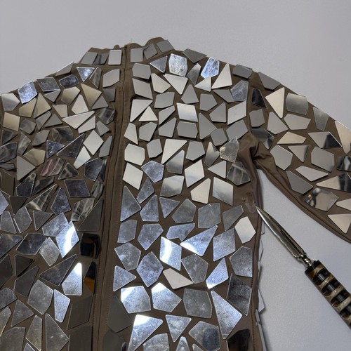 Womens Born in Stockholm Blair Luxury Mirrored Bodysuit BURNING MAN **FLAWS** - Picture 9 of 15
