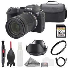 Canon EOS R7 Camera w/ RF-S 18-150mm Lens + 128GB + Bag+ UV Filter- Basic Kit