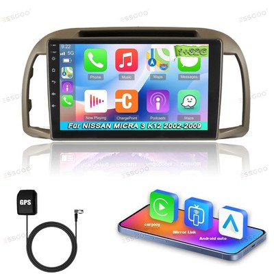 9'' Autoradio 1+32GB Für NISSAN MICRA III K12 2002-2009 Android 15 GPS Navi WiFi