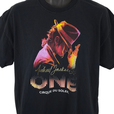 Michael Jackson One T Shirt Mens Size XL Black Cirque Du Soleil