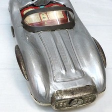 Asahi Toy Mercedes-Benz 300SLR roofless siler tin toy car, no box
