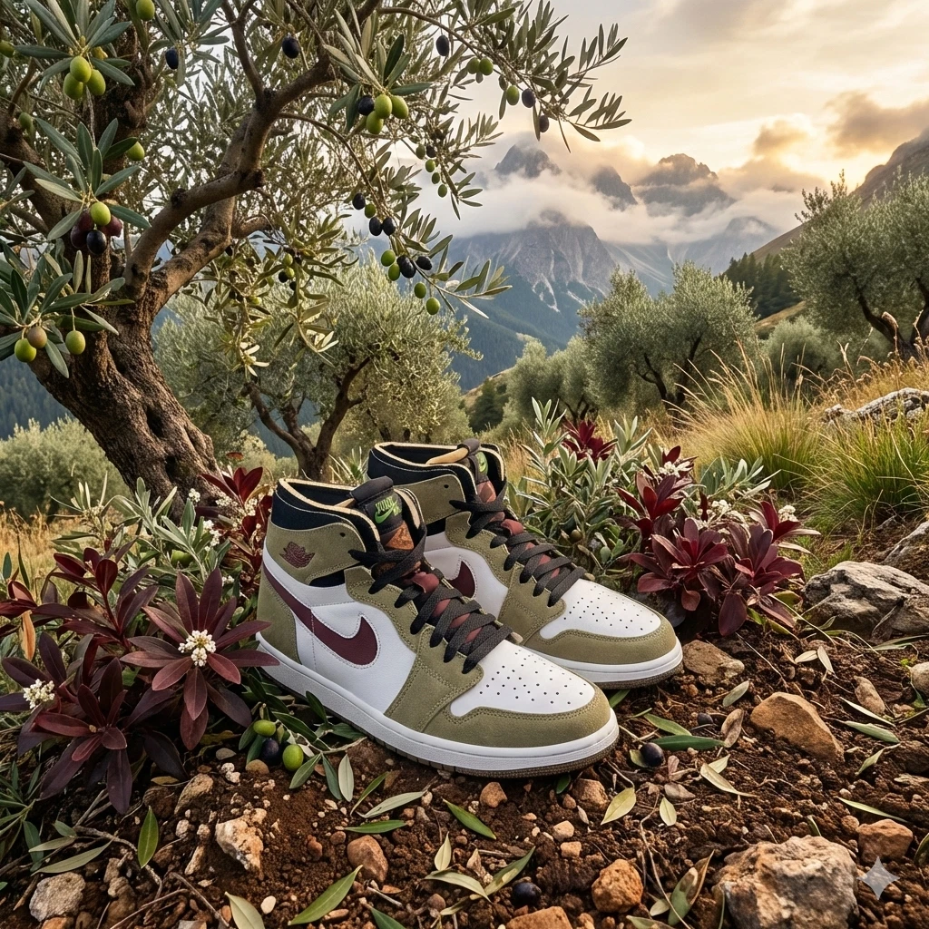 Jordan 1 Zoom Comfort Neutral Olive Cherrywood for Sale