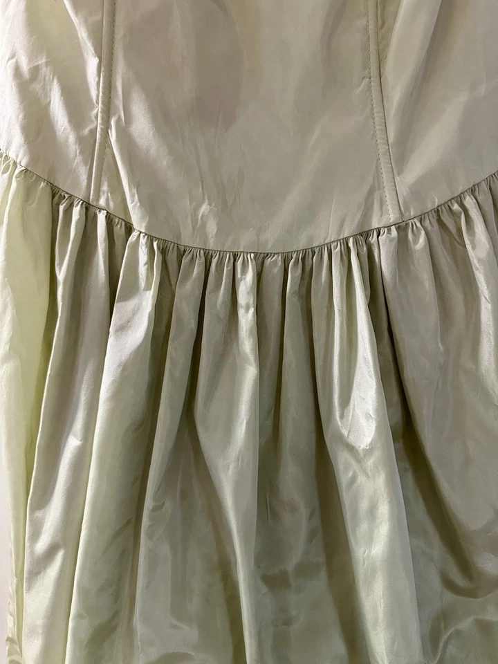 Vestido Formal Jessica McClintock Gunne Sax Vintage Verde Pálido Talla 11/12 Bridgerton Foto 4 de 4
