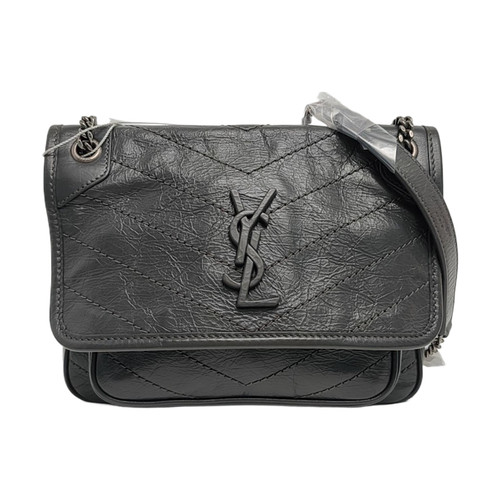 Yves Saint Laurent NIKI Shoulder bags Leather Grey Free Shipping | Duties Paid