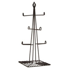 Vertex Black Iron 6 Tea Cup Kitchen Coffee Mug Holder Tree Stand Storage Rack