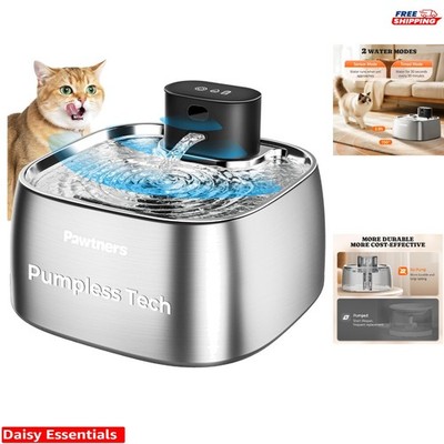 Automatic Pet Fountain 3.2L - Easy Clean Stainless Steel with Smart Features