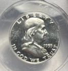 1955 Franklin Half Dollar, ANACS PF 65, Light Cameo, Free Shipping