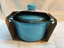 Smart Ceramics 1 Qt. Round Casserole Cast Iron Dish - New  DD5