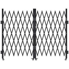 New Folding Retractable Security Gate 12ft W x 6 1/2 ft Tall