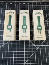 Lot of 3 Osborne No. 149 Arch Punches   1/2", 7/8", 1"   Vintage w/ Boxes