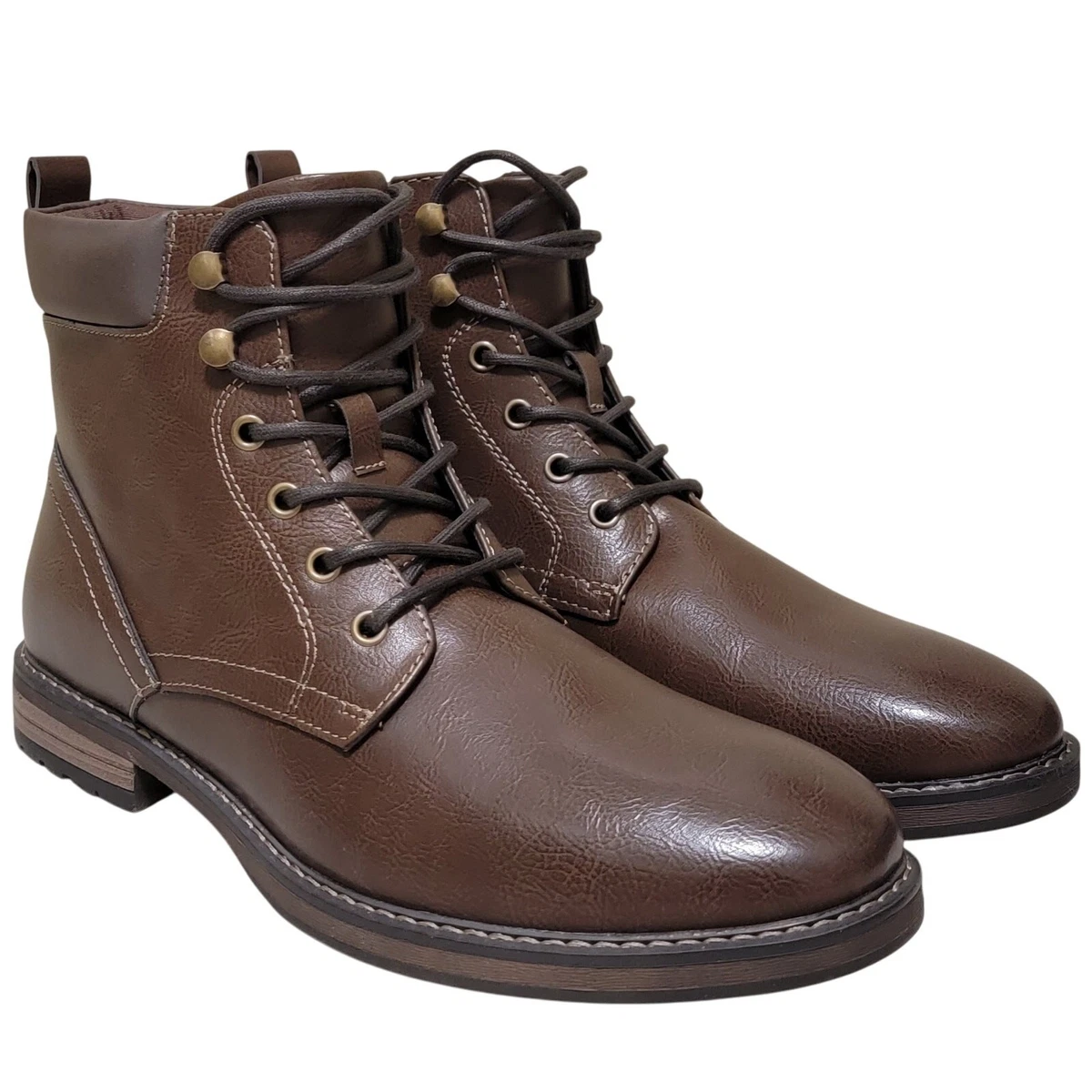 Faux Leather Solid Pattern M Boots for Men for sale | eBay