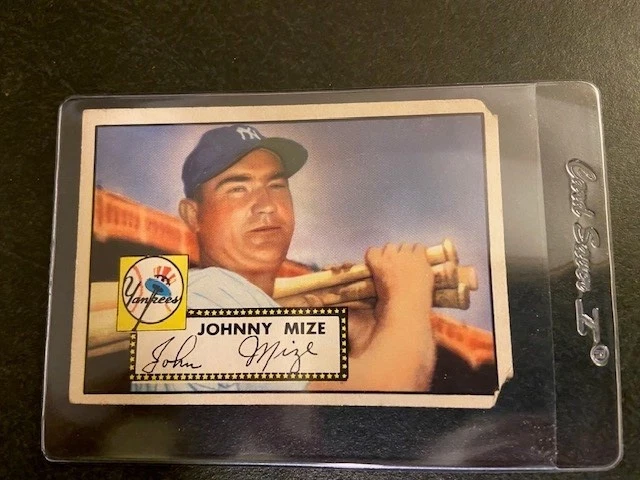 Topps Johhny Mize #129 1952 espalda roja usado, original Foto 3 de 4