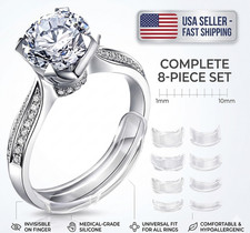 Ring Sizer Adjuster Set Easy Clip Guards Spacers Loose Ring Tighteners 8 size