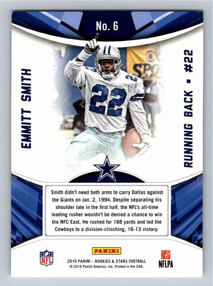 2016 Rookies & Stars Standing Ovation Emmitt Smith 6 - Image 2 of 2