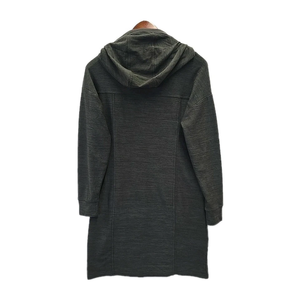 TOAD & CO Mujer Intermosso Sudadera con Capucha Vestido Gris Elastizado Bolsillos Foto 3 de 4