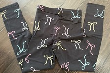 New With Tags Old Navy Girls Black Ribbon / Bow Leggings Size Medium - 8