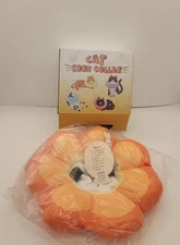 PUPTECK Cat Cone Collar Soft Adjustable Protective Recovery Flower Collar for S