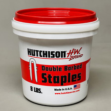 HW BRAND (Hutchinson Inc) Double Barbed Galvanized Fence Staples 1-1/2" 8 lb (Ne