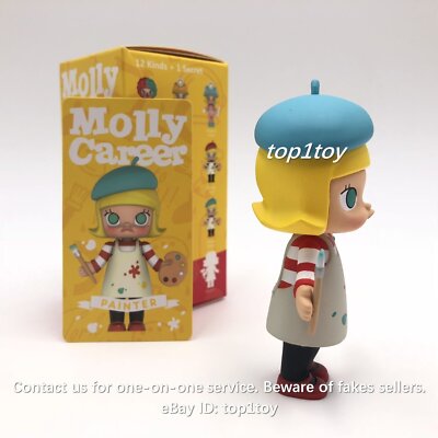 POP MART KENNYSWORK Molly Career Painter Blue Mini Figure | eBay