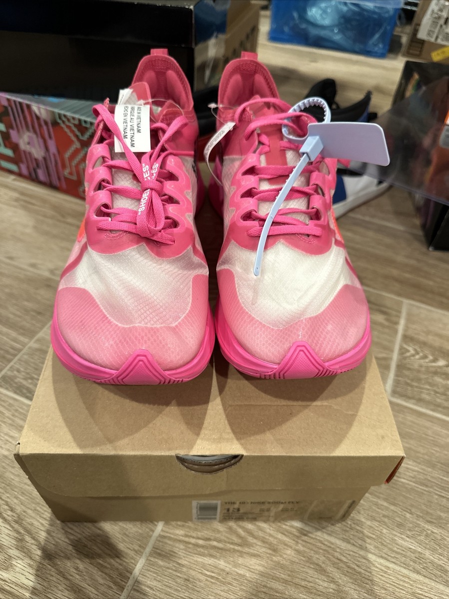 Size 13 - Off-White x Nike Zoom Fly SP Tulip Pink for sale online